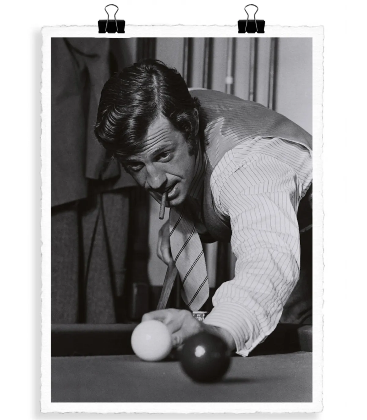 Image Republic Affiche Belmondo billard 56 X 76 cm* Affiches & Tableaux