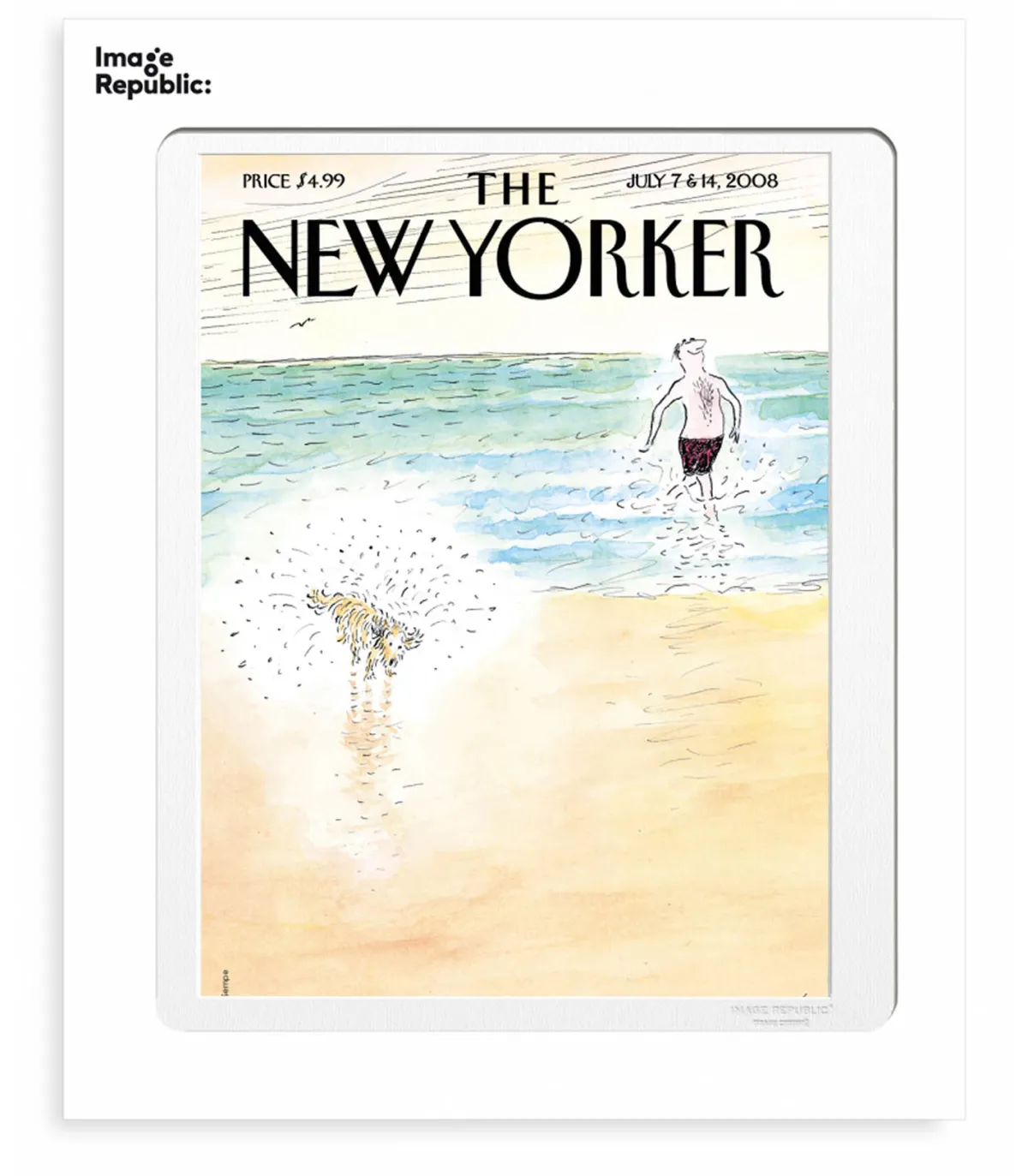 Image Republic Affiche The New Yorker Sempe First Bath 38 x 56 cm* Affiches & Tableaux