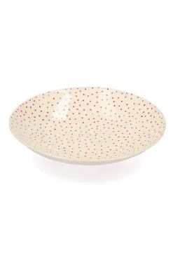 Three Seven Assiette creuse en céramique "Pois rouges"* Assiettes & Plats