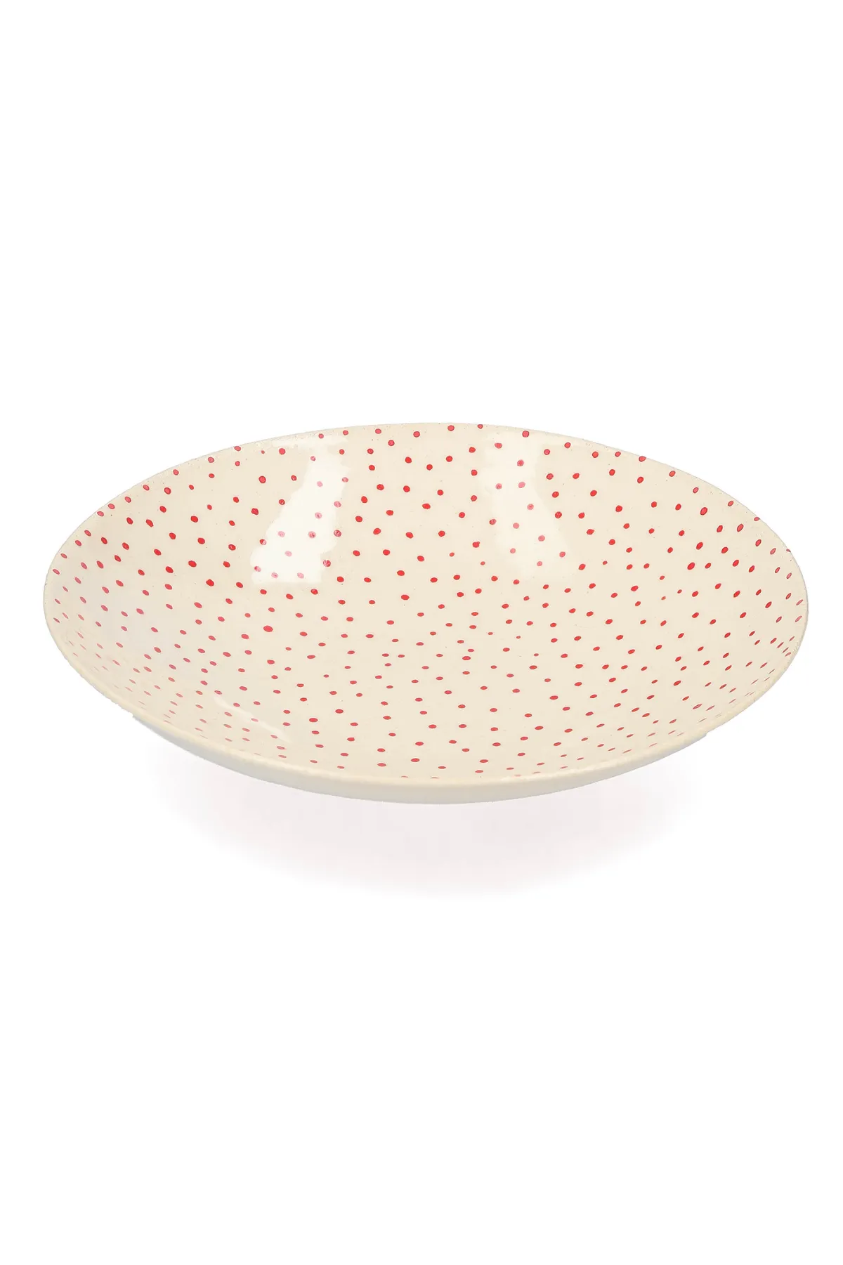 Three Seven Assiette creuse en céramique "Pois rouges"* Assiettes & Plats