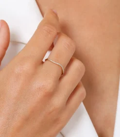 And... Paris Bague alliance vague or jaune et diamants*Femme Bagues|And... Paris