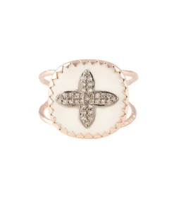 Pascale Monvoisin Bague Bowie N°2 blanc et diamants*Femme Bagues