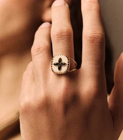 Pascale Monvoisin Bague Bowie N°2 Blanc et Onyx*Femme Bagues