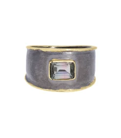 5 Octobre Bague chevalière Jaimie or 14k et argent noirci*Femme Bagues