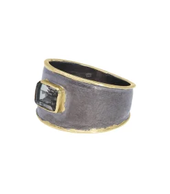 5 Octobre Bague chevalière Jaimie or 14k et argent noirci*Femme Bagues