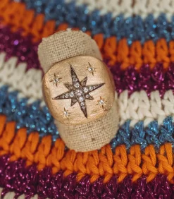 Feidt Paris Bague chevalière Étoile Or jaune Saphirs blancs*Femme Bagues