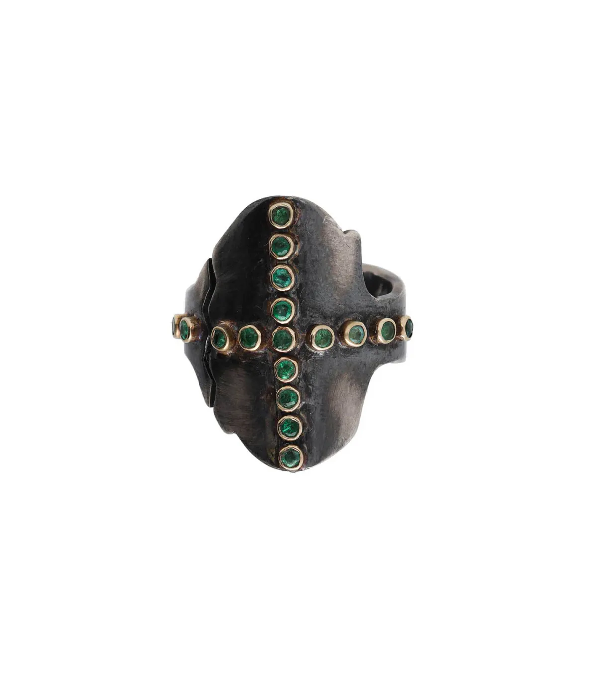 Patricia Arango Bague Cross Ring Emerald*Femme Bagues