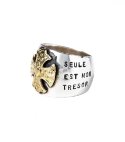 Corpus Christi Bague Gold Cross en argent et or*Femme Bagues