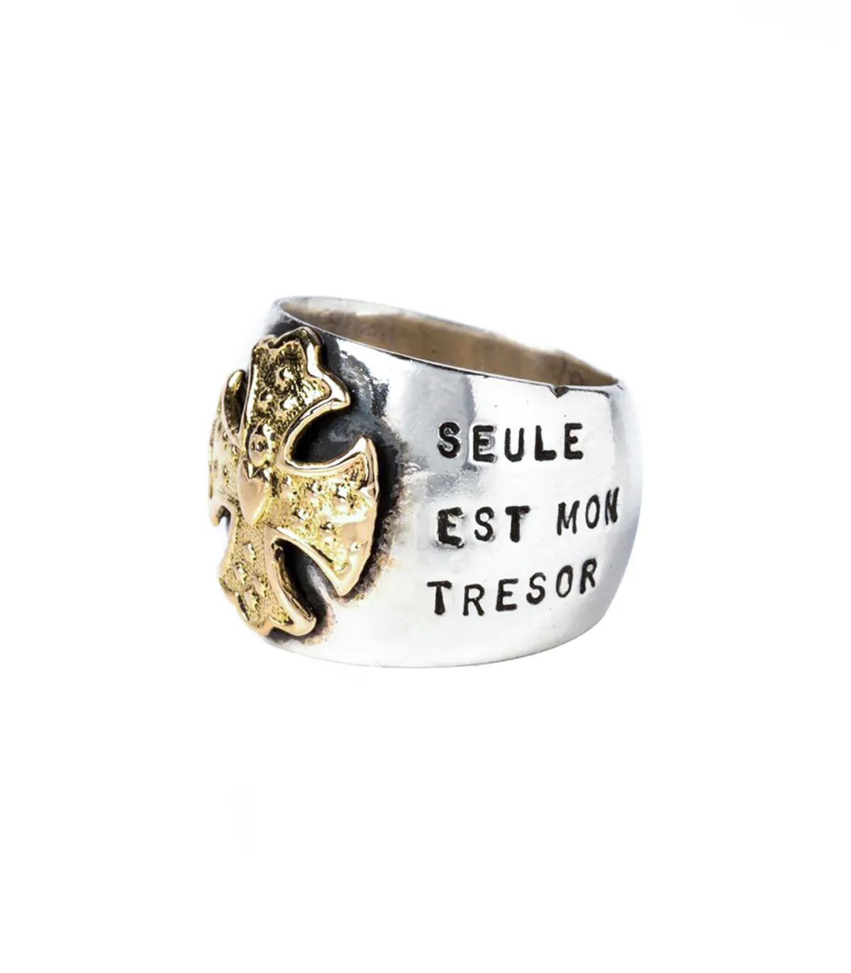 Corpus Christi Bague Gold Cross en argent et or*Femme Bagues