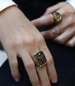 Corpus Christi Bague New Cross en argent et or*Femme Bagues