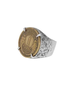Roc Paris Bague pièce 1 Franc argent*Femme Bagues|Bijoux