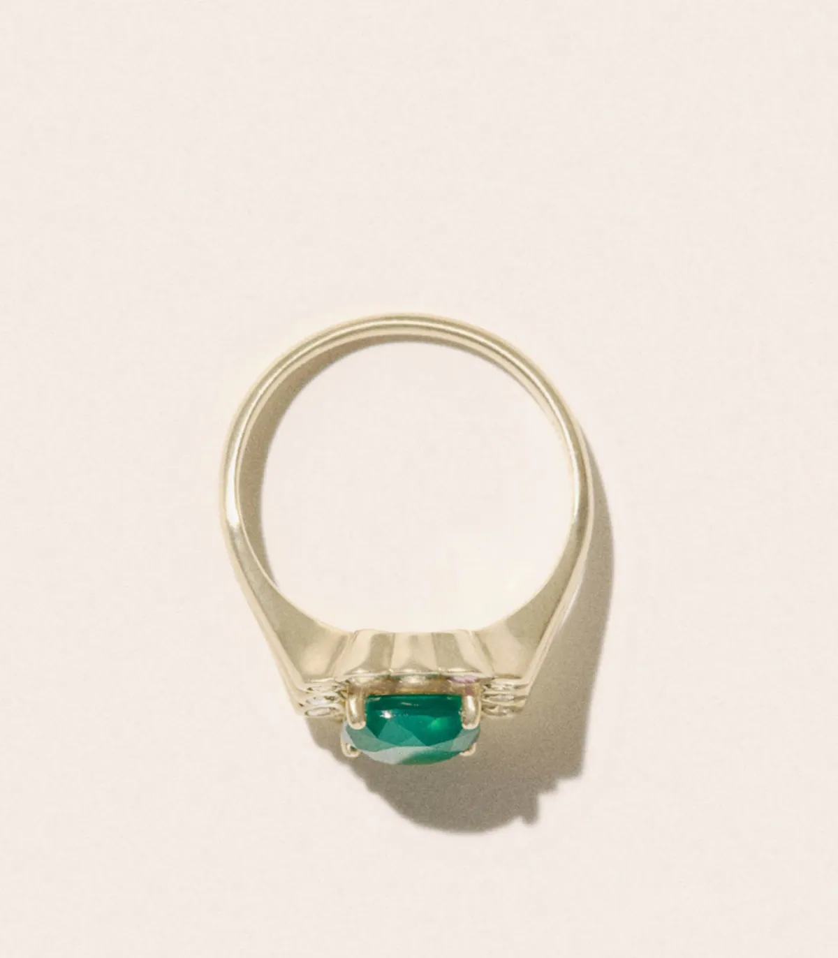 Pascale Monvoisin Bague Robin n°1 Calcedoine Verte*Femme Bagues