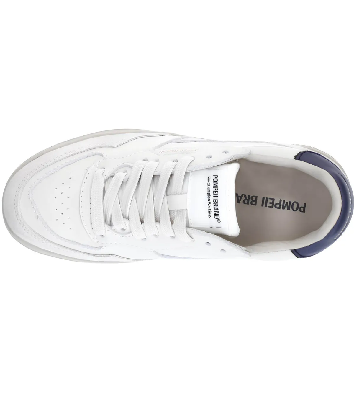 Pompeii Brand Baskets Elan Cuir Ecru Jeans*Femme Baskets