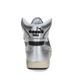 Diadora Baskets MI Silver Used Argento/Nero*Femme Baskets|Diadora