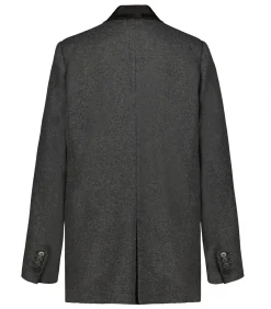 Forte Forte Blazer en Laine Cloth Velvet Rever Antracite*Femme Manteaux & Vestes