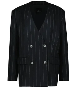 Anine Bing Blazer Maron Dark Grey Pinstripe*Femme Manteaux & Vestes