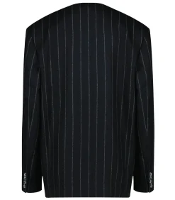 Anine Bing Blazer Maron Dark Grey Pinstripe*Femme Manteaux & Vestes