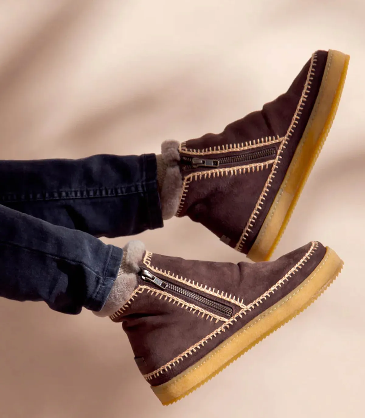 laidback london Boots Setsu Crochet Crepe Suede*Femme Boots & Bottines