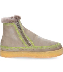 laidback london Boots Setsu Crochet Otter Suede Lime*Femme Boots & Bottines