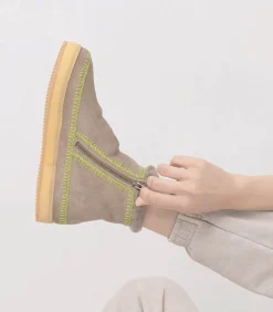 laidback london Boots Setsu Crochet Otter Suede Lime*Femme Boots & Bottines