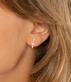 Stone Paris Boucle d'oreille Crush or jaune et diamants*Femme Boucles D'Oreilles