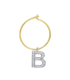 Maison Irem Boucle d'oreille Hoop Lettre*Femme Boucles D'Oreilles