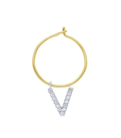 Maison Irem Boucle d'oreille Hoop Lettre*Femme Boucles D'Oreilles