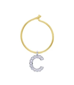 Maison Irem Boucle d'oreille Hoop Lettre*Femme Boucles D'Oreilles