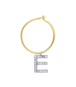 Maison Irem Boucle d'oreille Hoop Lettre*Femme Boucles D'Oreilles