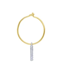 Maison Irem Boucle d'oreille Hoop Lettre*Femme Boucles D'Oreilles