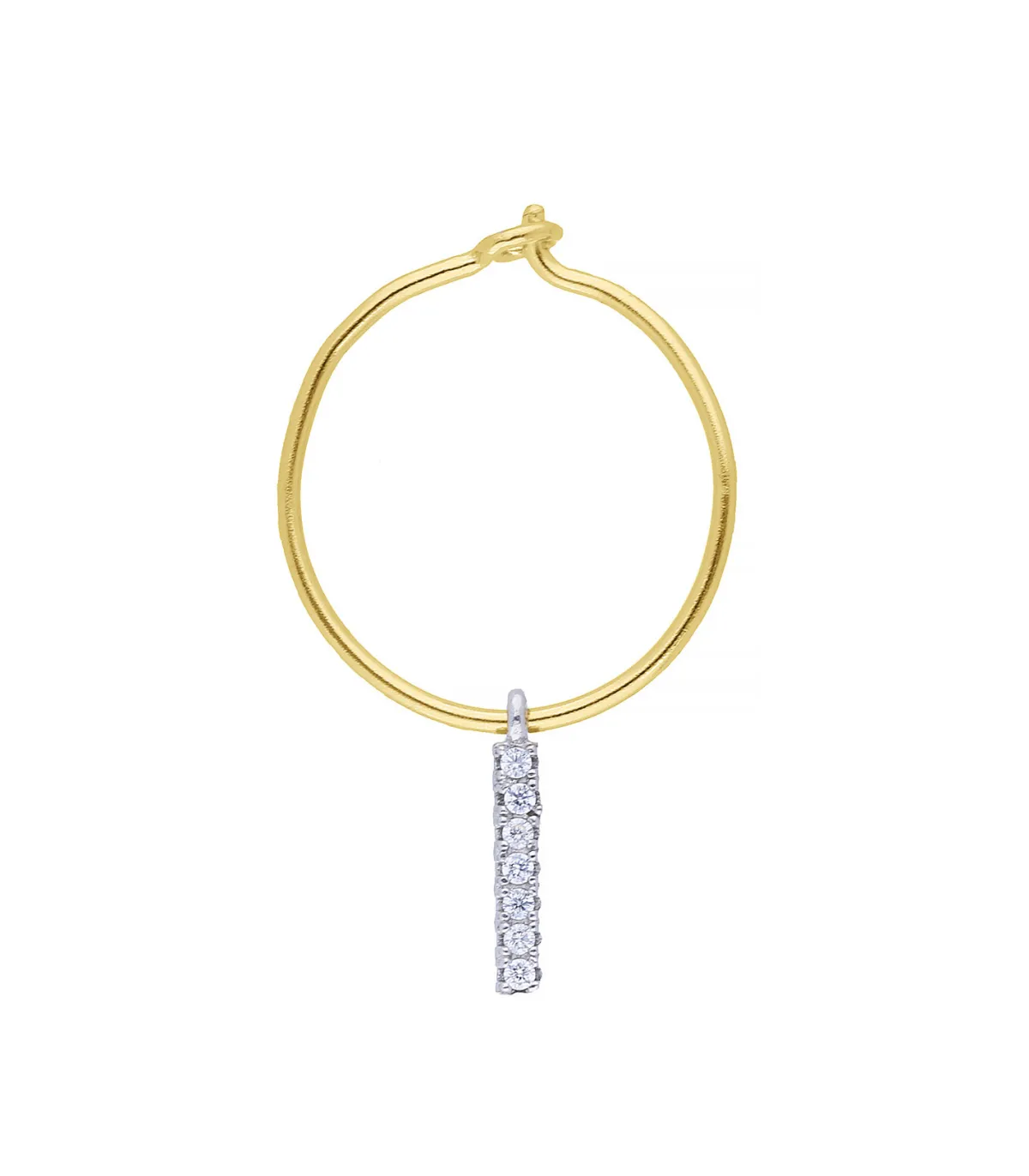 Maison Irem Boucle d'oreille Hoop Lettre*Femme Boucles D'Oreilles