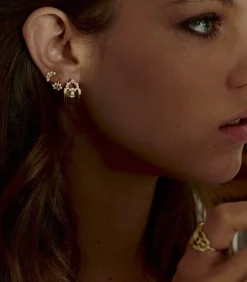 Stone Paris Boucle d'oreille Nude Or Jaune & Diamants*Femme Boucles D'Oreilles