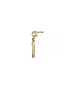 And... Paris Boucle d'oreilles Barre Or jaune et Diamants*Femme Boucles D'Oreilles|And... Paris