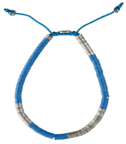 M.Cohen by Maor Bracelet Awaso en perles africaines et argent*Homme Bijoux