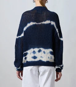 Roberto Collina Cardigan en coton Batik Blu*Femme Mailles & Sweats