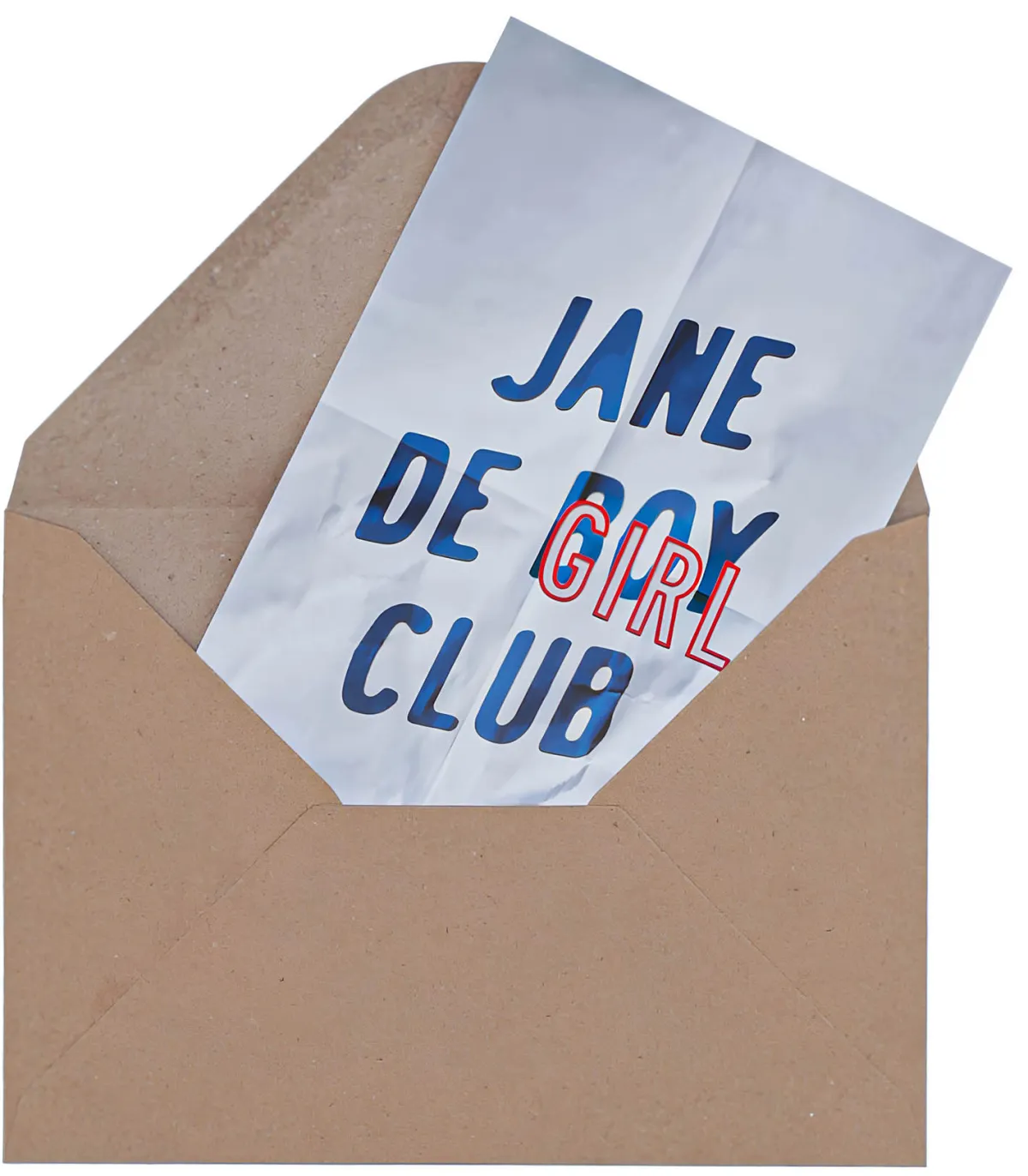 LES BONNES SOEURS Carte de voeux Jane de Girl Club Bleu et Rouge* Cartes Postales