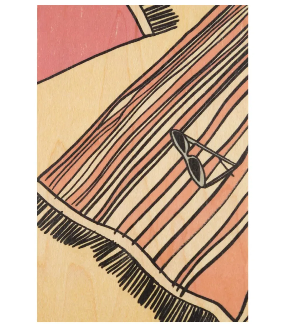 Woodhi Carte postale en bois Holidays Towel* Cartes Postales