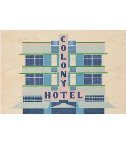 Woodhi Carte postale en bois Miami Colony* Cartes Postales