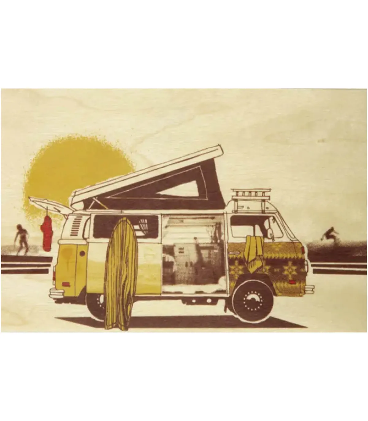 Woodhi Carte postale en bois Voyage Sleep In Your Van* Cartes Postales