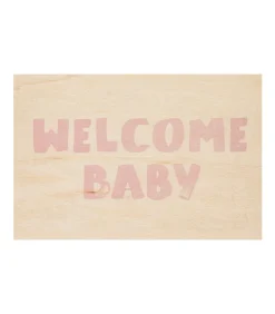 Woodhi Carte Welcome Baby rose* Cartes Postales