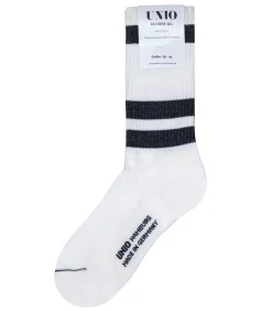 Unio Hamburg Chaussettes White Black*Femme Lingerie