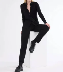 Majestic Filatures Chemise Anna Manches Longues Noir*Femme Hauts