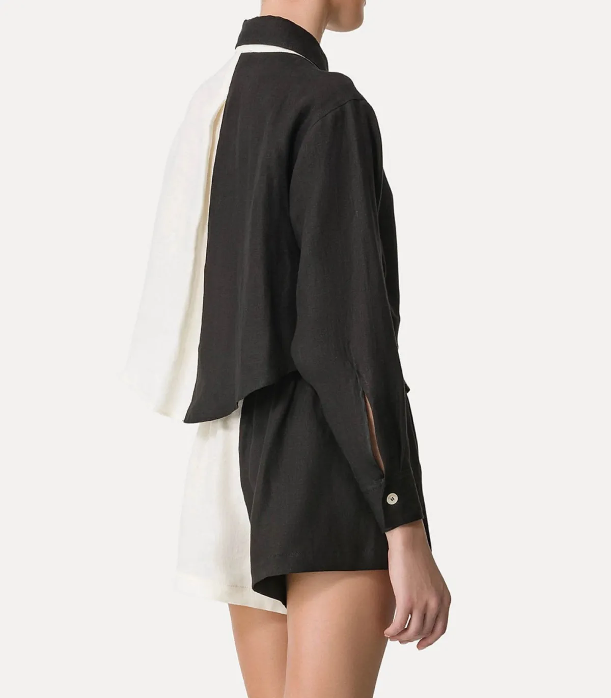 Forte Forte Chemise Bicolore Noire*Femme Hauts