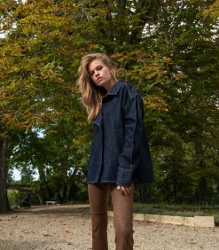 Margaux Lonnberg Chemise en Jean Destructurée Egan Bleu Brut*Femme Hauts|Manteaux & Vestes