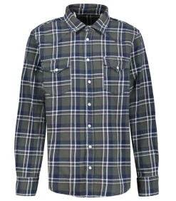 Nine in the Morning Chemise Homme Manches Longues Carreaux Khaki/Vert*Homme Chemises