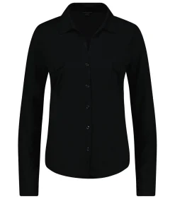 Majestic Filatures Chemise Noire Manches longues*Femme Hauts