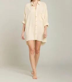 Maison Saint Julien Chemise oversize Mykonos Pastel Yellow*Femme Hauts|Robes