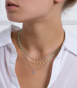 Gigi Clozeau Collier or blanc et perles de résine 42 cm*Femme Colliers