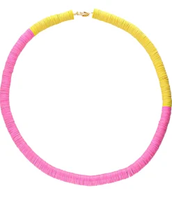 Maison Mönik Collier Palmier Rose et Jaune x Jane de Boy*Femme Colliers
