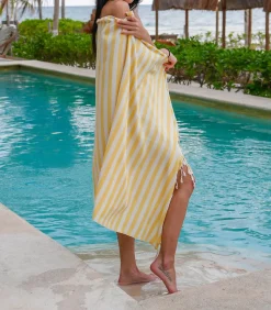 Green Petition Fouta Mare Ochre*Femme Accessoires De Plage|Accessoires De Plage